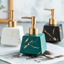 Light luxury ceramic hand wash bathroom shampoo lotion bottle pressed bottle toilet