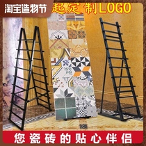 Jingang tile display stand 300 600 ceramic tile display stand Wooden floor line wall tile display stand