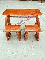 Solid wood State class table and chairs training desk custom calligraphy and painting table New Chinese style Chinese violin table saddle table country school table stool