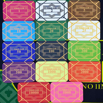 80mm Ceramic Square Chips Texas Poker Square Ceramic Chips with denominations No denomination can be made