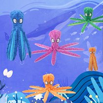 Dork house pet cat dog plush toy octopus voice toy dog relief boring bite plush toy