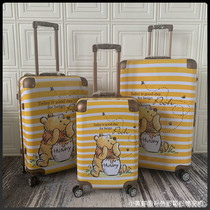 Hong Kong joint-name Bear Bear aluminum frame luggage universal wheel business suitcase code boarding trolley case