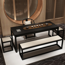 New Chinese Tea Table Zen Tea Table Tea Table and Chair Solid Wood Set Antique Simple Tea Table Tea Table and Chair Combination