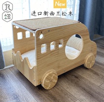 Solid wood cat cat house cat climbing frame four seasons universal sisal mao zhua ban mo zhua one scratching post mao tiao tai toys