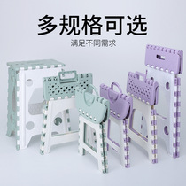 Household portable plastic foldable small bench Mazza thickened adult outdoor bathroom folding dining chair stool