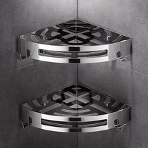 Punch-free toilet bathroom rack 304 stainless steel toilet toilet storage shower room triangle wall hanging