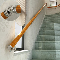 New Chinese style stair handrail Indoor solid wood villa attic railing Kindergarten old man with wall simple modern