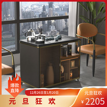 Light luxury tea car family kung fu small apartment table living room sofa simple modern balcony tea table mobile tea cabinet