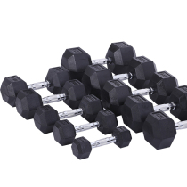 Fitness bag Rubber bag Iron electroplated dumbbell hexagonal fixed dumbbell 7 5kg15kg20kg kg Commercial quality