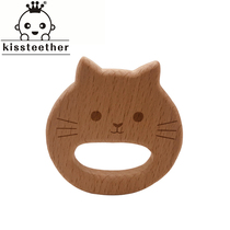 DIY jewelry Gnashing cartoon beech animal kitten molar stick baby teether toy
