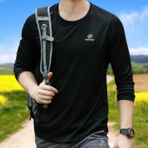 Probing long sleeve T-shirt mens round neck quick-drying clothes female summer thin breathable sunscreen outdoor sports mountaineering running shirt