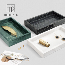 DecoTalk Nordic marble storage pan toilet sink tray Model Room Guest restaurant decoration fruit plate