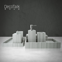 DecoTalk Marble bathroom kit B & B model room Bathroom accessories ornaments Hand sanitizer bottle storage tray