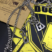  1940 World War II classic original imported US military identity card J-type with chain Dog tag Hanging chain Soldier card Military card
