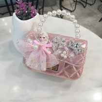 Childrens Aisha princess bag cartoon handbag Korean version flash gold satchel messenger bag crossbody bag girl small fragrance cute bag