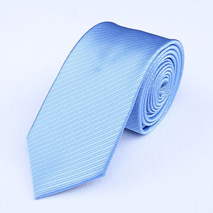 男士正装领带7cm纯色职场商务工作学生求职领带浅蓝色包邮礼盒
