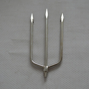 特价不锈钢三齿鱼叉头 冰钓带大倒刺鱼叉 叉鱼器不锈钢叉鱼器批发