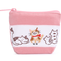 Japan New Fashion Zero Wallet Ins Wind Minimalist Headphones Bag Canvas Coin Bag Jewelry Containing caramels
