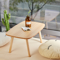Nordic ins bay window table tatami small tea table low table Kang table Japanese solid wood minimalist Mini Modern window sill