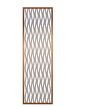 Stainless steel screen partition rose gold hollow carved hotel flower grid modern metal Chinese living room porch folding