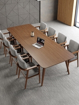 Nordic solid wood conference table minimalist modern training table studio in talks table and chairs combined desk long table dining table