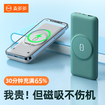 Maiduo magsafe magnetic wireless charging treasure 20000 mA 20W fast charging for Apple 12 special iphone12promax back clip battery min