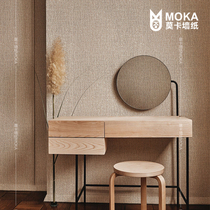 Modern simple three-dimensional imitation linen pattern wallpaper self-adhesive clothing store milk tea shop barber shop background wall wallpaper waterproof