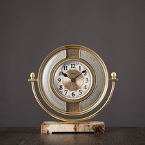 High-end retro European style clock ornaments fashion quartz clocks placed in the home living room desktop American decorative clock