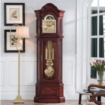 German Hermler floor clock Chinese retro clock vertical clock solid wood big clock pendulum clock living room mechanical clock