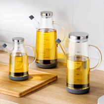 Nordic thickened high boron silicon glass oil jug anti-leak bottle with scale Home Kitchen Oil Tank Soy Sauce Bottle Vinegar Jug