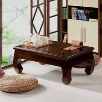 Small window table light luxury wind window sill solid wood Elm northeast small Kang tatami small tea table antique Chinese household