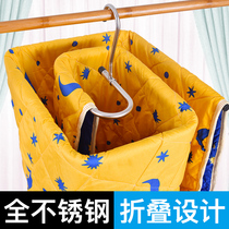Balcony drying quilt artifact stainless steel rotating drying sheets sheets quilt cover drying rack multi-function household drying rack