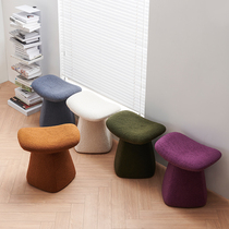 Nordic sofa bench sitting living room stool creative living room fashion lamb bench door porch fabric changing shoes stool