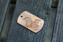 wingmanedc custom dog brand ID card birth card soldier card DOGTAG small plane mayo red copper autumn
