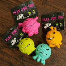 Tangerine Peel home Q-monster monster dog toy ball natural latex voice toy teddy pet bouncy ball