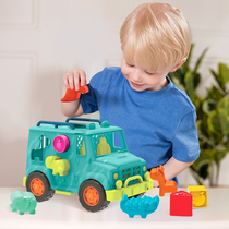 More than LeB Toys shape Paired Building Blocks Toy Car Children Early Teach Puzzle Animal Geometric Cognition One-year-old Baby