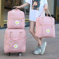 New waterproof Oxford cloth travel bag silent universal wheel backpack large capacity clothes bag boarding trolley bag