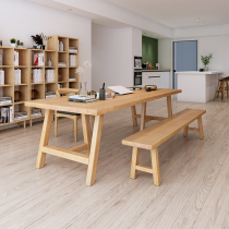 Nordic Solid Wood Conference Table Long Table Brief Modern Office Computer Desk Small Desk Desk Chair Combination