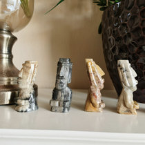 Peru imported handmade stone carving Easter Island stone statues crafts home decoration living room town house feng shui ornaments