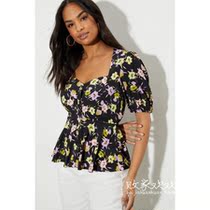 British 07 17 Famous DP Womens New Low-cut Printed Waist Thin Versatile Shirts