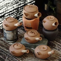 Chaoshan tea set kettle coarse pottery Su Zhangmu side put boiling kettle charcoal stove jade book simmered electric pottery stove can be used to boil teapot