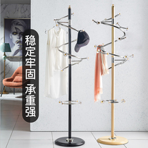 Metal hanging bag hanging clothes hanger floor bedroom stainless steel clothes rack clothes rack Home single pole style net red light lavish
