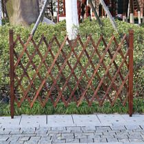 Outdoor carbonized anti-corrosion wood floor wood fence thickened outdoor telescopic wood fence fence grid climbing rattan flower frame
