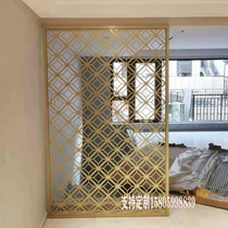 Wrought iron screen carved hollow partition office hotel living room background wall entrance decorative fence custom