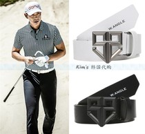 Korea W ANGLE Golf 20 years special price men and women fashion cowhide belt 20Y04