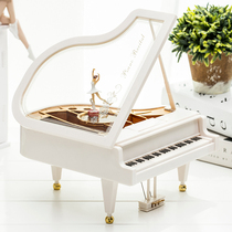 Childrens Day birthday gift creative piano music box ornaments rotating dance little girl music box student gifts