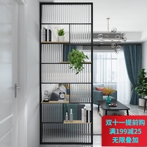 Modern simple wrought iron Changhong glass partition entry living room decoration shield screen dry and wet separation glass porch