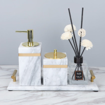 Toilet bathroom accessories marble tray bathroom wash kit light luxury wind hotel home model room decoration