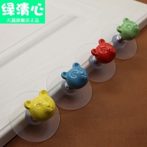 Glass window punch-Free stick handle children cartoon Drawer Wardrobe Cabinet strong suction cup door handle