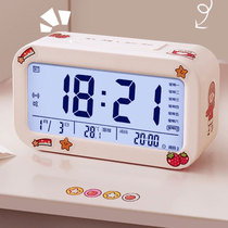 ins simple cute student creative alarm clock smart children electronic mute bedside bedroom luminous sleepy clock